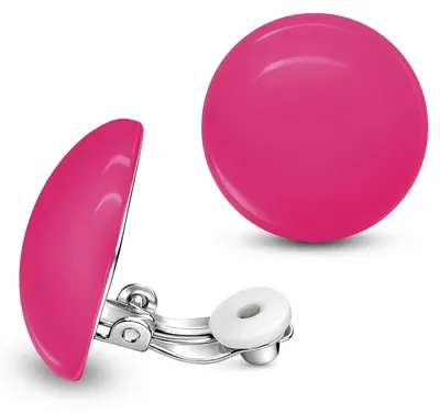 Produktbild von 1 Paar Ohrclips aus Kunststoff in vielen schönen Farben - pink
