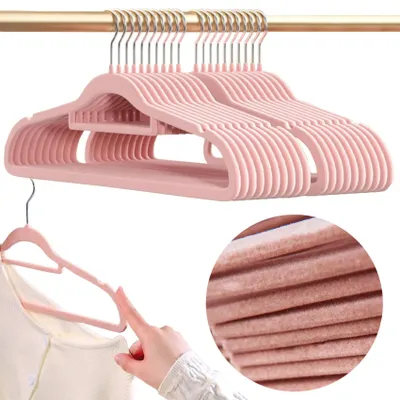 Produktbild von Set von MAGIC VELVET Samtbügeln 20 Stück rosa