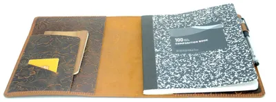 Immagine prodotto di Quaderno per appunti in vera pelle, ideale per studenti
