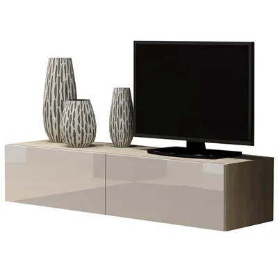 Produktbild von TV Lowboard 140 GOVI VG4E eiche sonoma / weiß hochglanz