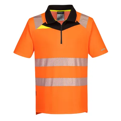Image de Portwest DX412 DX4 Warnschutz Polo Shirt S/S Orange/Noir Gr. M