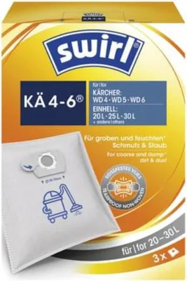 Image de swirl® 2154 3er Reißfestes Vlies - für groben und feuchten Schmutz KÄ 4-6 Staubsaugerbeutel