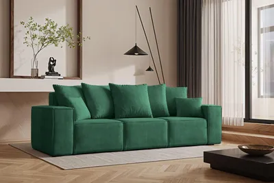 Produktbild von Kaiser Möbel Sofa, Dreisitzer Couch ELLA, Stoff Noel, Grün