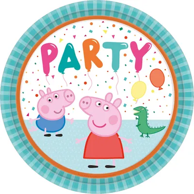 Immagine prodotto di Piatti di carta, Peppa Pig, 23 cm, 8 pezzi.