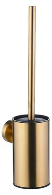 Produktbild von WC-Bürste mit Halterung Edelstahl gold, Wandmontage, hygienische Badezimmer-Reinigung