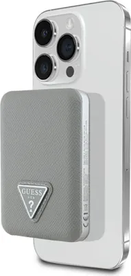 Immagine prodotto di Powerbank induttivo Guess Grained Triangle 5000 mAh 15 W USB-C Magsafe Beige