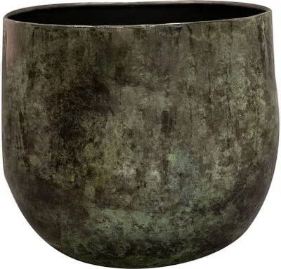 Produktbild von Ter Steege Blumentopf, Metall, Mystic Green, Grün-Mehrfarbig, Durchmesser 23 cm, Höhe 20 cm, Öffnung 19,5 cm