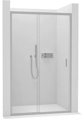 Immagine prodotto di CERANO - Porta scorrevole per doccia Varone LINE L/P - 6 mm - cromata, vetro trasparente - 140x195 cm