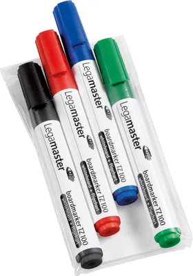 Obrázek produktu pro Legamaster 7-110594, 4 kusů, Černá, Modrá, Zelená, Červená, Kuličkový hrot, Vícebarevný, Polypropylen (PP), Kulatý