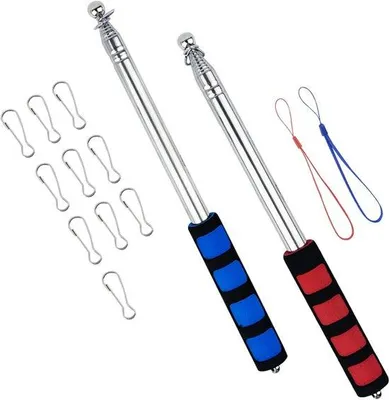 Obrázek produktu pro Nizozemský stožár na vlajku pro venkovní použití u domu – pevný stožár – Koningsdag – 100 cm, hliník