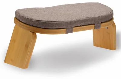 Productafbeelding van Vouwbare Meditatiebank van Bamboe met Kussen 44x18cm