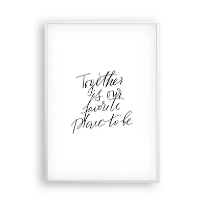 Produktbild von Gerahmtes Poster - Weißer Rahmen - Gemeinsam unser Ort - 70x100 cm - Wand Bild - Wanddeko - Wandbilder - Kunstposter - Wandposter - Bilderrahmen - Bilder - Kunstdruck - P2WPA70x100-4539