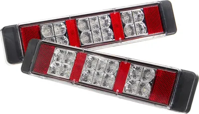 Produktbild von 2pcs 12V 14LED Drei Farb-Auto Hintere Heckleuchten Bake Stop Turn Lamp für Tailer Truck Boat Caravans