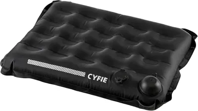 Imagen del producto de Cojín inflable negro para sentarse, con bomba de aire, ligero y plegable, de 7 cm de grosor