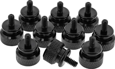 Image de InLine® 77770S Vis à tête moletée (noir) pour boîtier, 12mm, pack de 10