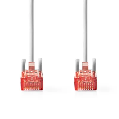 Image de Nedis Câble réseau CAT6 - RJ45 mâle - RJ45 mâle - U/UTP - 20,0 m - Rond - PVC - Gris - Etiquette