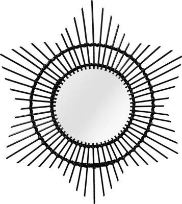 Produktbild von Rattan Spiegel Aina 400 Schwarz