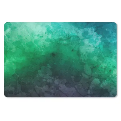 Produktbild von MuchoWow® Schreibtischunterlage Aquarell - Blau - Grün 60x40 cm - XXL Mauspad - Großes Mauspad