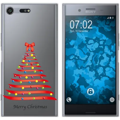 Produktbild von PhoneNatic Case kompatibel mit Sony Xperia XZ Premium Silikon-Hülle X Mas Weihnachten Weihnachtsbaum M1
