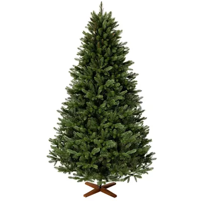 Image de FAIRYTREES Sapin de Noël Artificiel, Nordmann Premium 180 cm, Éléments naturels moulés par Injection, Fabriqué en UE, Arbre de Noël avec Support en Bois de frêne Fait à la Main