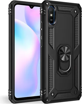 Image de Étui pour téléphone portable NALIA Ring pour Xiaomi Redmi 9A, étui pour support magnétique de voiture