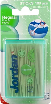 Produktbild von Jordan Dental Sticks Regular, 100 Stück Zahnstocher