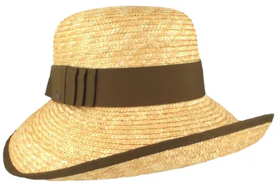 McBurn elegante Weizen-Stroh-Glocke mit Aufschlag in beige