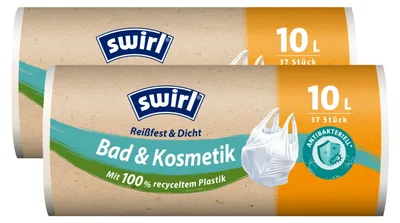 Produktbild von 2x Swirl Tragegriff Müllbeutel 10L ( 37 stk./Rolle )