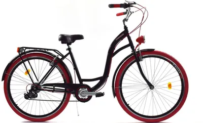 Zdjęcie produktu dla Rower Dallas City 26" 7spd - czarny z czerwonym