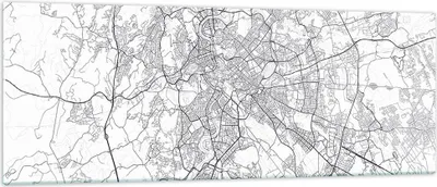 Produktbild von Bilder auf glas - Einteilig - Stadt Karte Rom - 140x50cm - Glasbilder - Wandbilder - Bilder - zum Aufhängen bereit - Wanddekoration aus Glas - Glas Bilder - Wandbild auf Glas - GAB140x50-4682