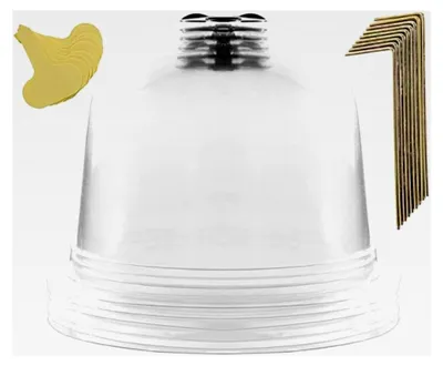 Produktbild von 10 Stück Gartenglocken – 26 x 21 cm transparente Pflanzenkuppel mit 10 Pflanzenetiketten und 18 Heringen – Frostschutz für das Wachstum von Pflanzen