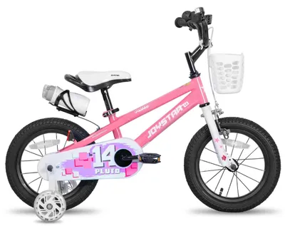 Kinderfahrrad 12 Zoll, rosa, mit Stützrädern und Korb, 2-4 Jahre