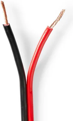 Produktbild von Nedis Lautsprecherkabel - 2 x 1.50 mm² - Kupfer - 100 m - Rund - PVC - Red / Schwarz - Rolle