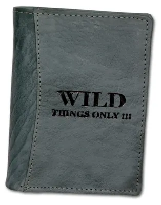 Produktbild von Wild Things Only Leder blau grau Portemonnaie Herren Damen D3OPJ100B
