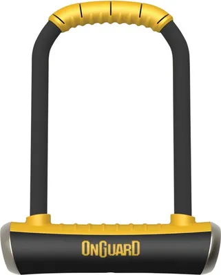 Immagine prodotto di OnGuard 8003 U-lock Pitbull STD 115 x 230 mm, Ø 14 mm, con supporto, nero/giallo
