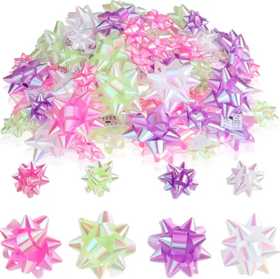 Produktbild von COM-FOUR® 120x Geschenkschleife in tollen Farben - 3 cm und 5 cm Schleifen
