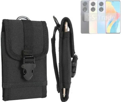 Produktbild von K-S-Trade Holster Handy Hülle kompatibel mit Oppo A1 5G Holster Handytasche Gürtel Tasche Schutz Hülle Robust Outdoor schwarz