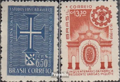 Produktbild von Briefmarken Brasilien 1959 Mi 966,967 (kompl.Ausg.) postfrisch Konferenz Gemeinschaftsstudien