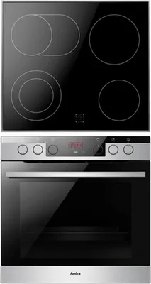 Produktbild von Amica EHCX 933 600 E, Zonen-Induktionskochfeld, 4 Zone(n), Glaskeramik, Schwarz, Drehregler, 52,5 cm