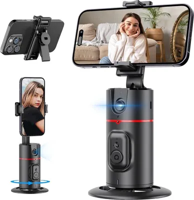 Produktbild von Handy Stativ mit Gesichtserkennung 360° Rotation Tracking, Bluetooth Fernbedienung Gestensteuerung, Gimbal Stabilisator für Vlog, TikTok & Live Video
