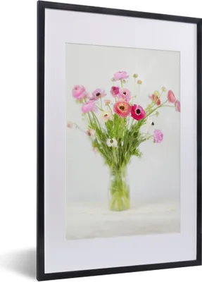 Produktbild von MuchoWow® MuchoWow® Gerahmtes Poster Stillleben - Blumen - Frühling 40x60 cm - Poster mit zchwarzem Bilderrahmen - Poster in Rahmen