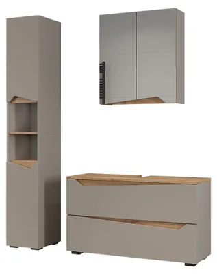 Produktbild von Badmöbel-Set Vicco Marelle Greige/Artisan-Eiche 3-teilig, Model 65062