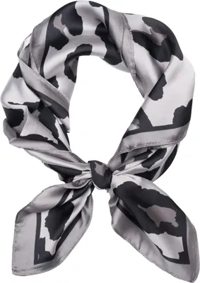 Produktbild von styleBREAKER Halstuch mit Leoparden Animal Print Muster | Vierecktuch mit farbigem Rand | seidig weich und vielseitig tragbar | 70 x 70 cm | Kopftuch Bandana Damen Accessoire