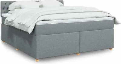 Produktbild von Maison Exclusive - Boxspringbett mit Matratze Hellgrau 180x200 cm Stoff