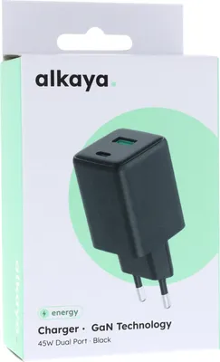 Produktbild von alkaya NEXUS-Laderät mit GaN-Technologie 45W schwarz