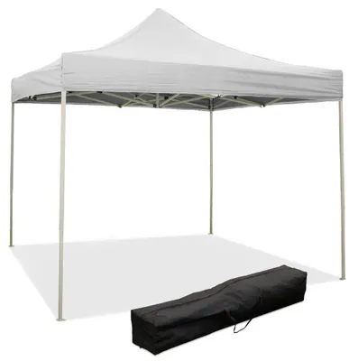 Immagine prodotto di Gazebo Richiudibile Pieghevole 3x3m in Acciaio e PVC Impermeabile Bianco