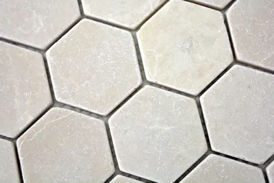 Produktbild von Handmuster Mosaik Fliese Marmor Naturstein beige Hexagon Marmor Botticino Anticato MOS42-1212_m