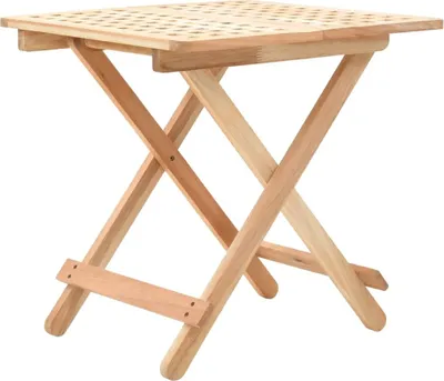 Image de Table d'appoint pliante 50 x 50 x 49 cm Bois de noyer massif