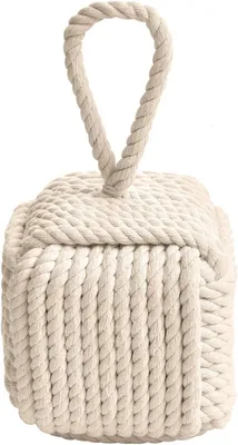 Produktbild von PolkaHome® Dekorativer Türstopper aus Seilknoten, Nautischer Türstopper, Beschwerter Türstopper, Schwerer Türstopper für