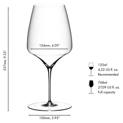 Immagine prodotto di Riedel Manufaktur Vitis, set da 4 bicchieri per Cabernet Sauvignon / Merlot